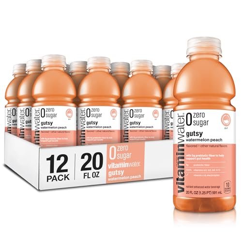 CASE Glacau, Vitamin Water Zero Sugar Gutsy Watermelon Peach 20 Oz 48pk
