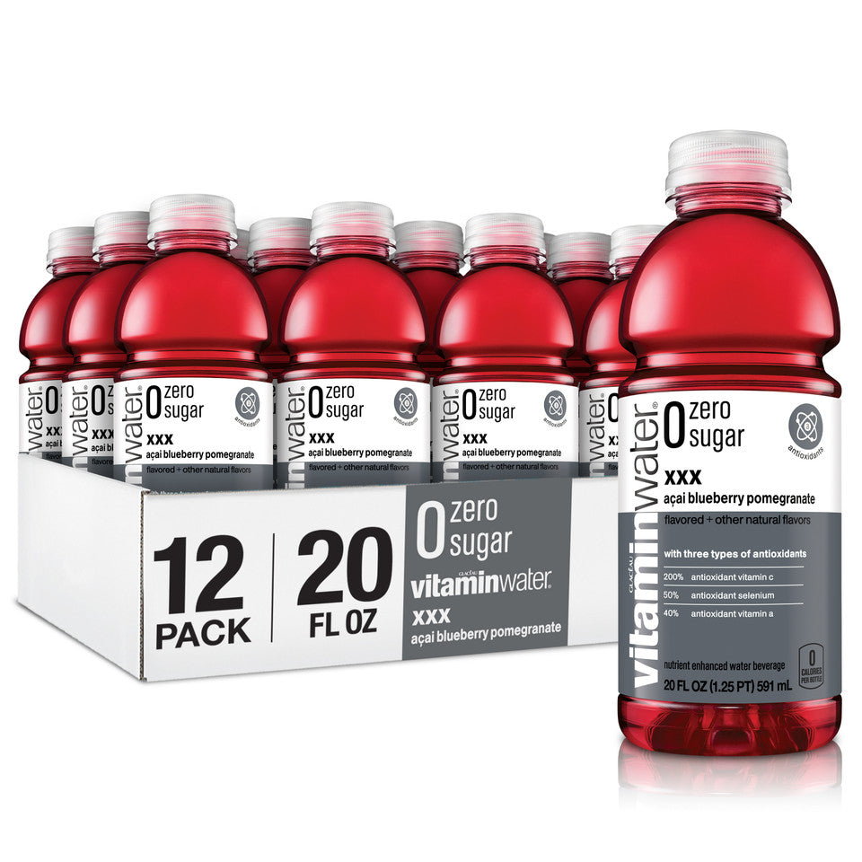 CASE Glacau, Vitamin Water Zero Sugar Triple X 20 Oz 12pk