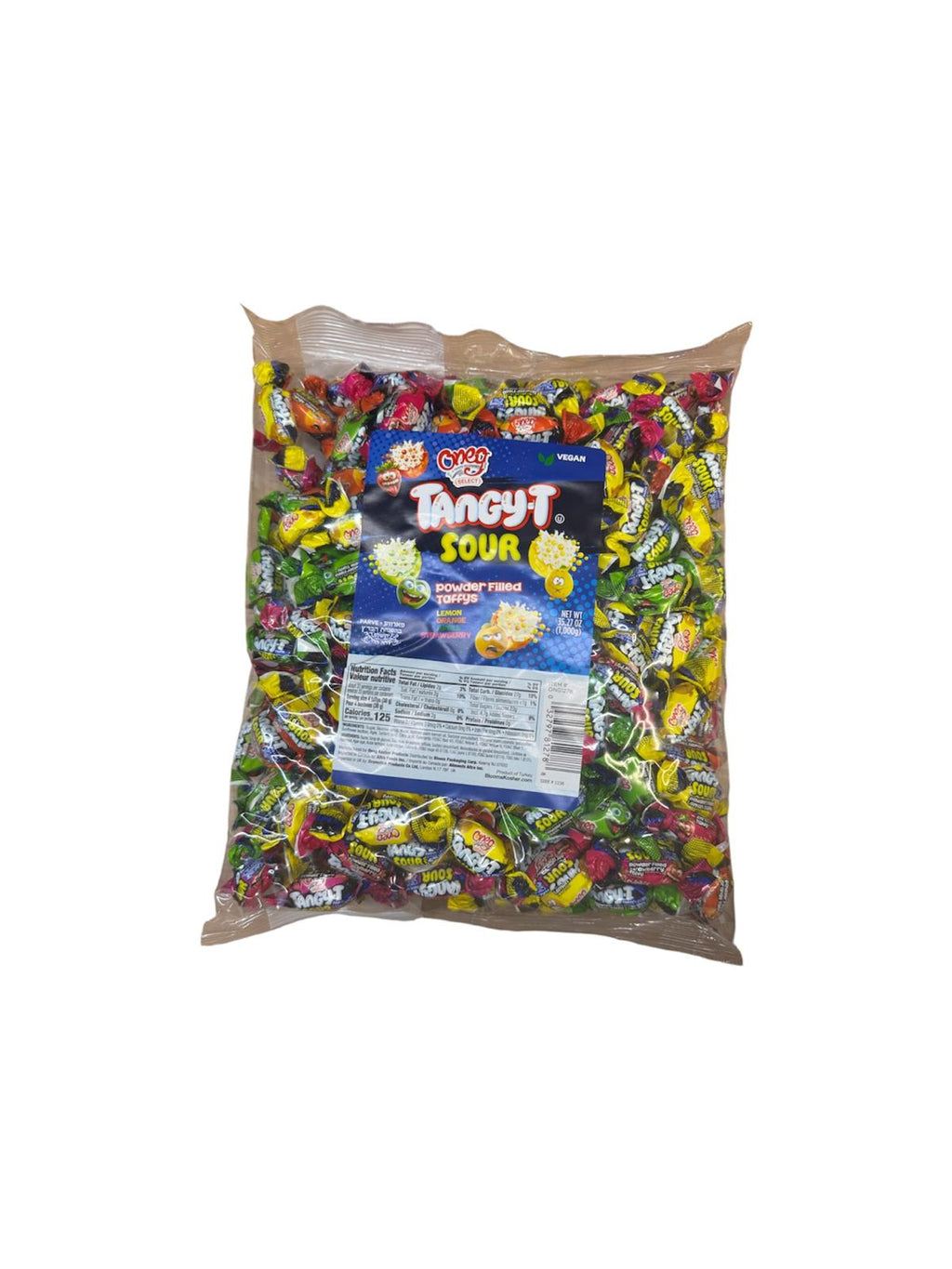 Oneg, Tangy-T Sour Powder Filled Taffys 35.27 Oz