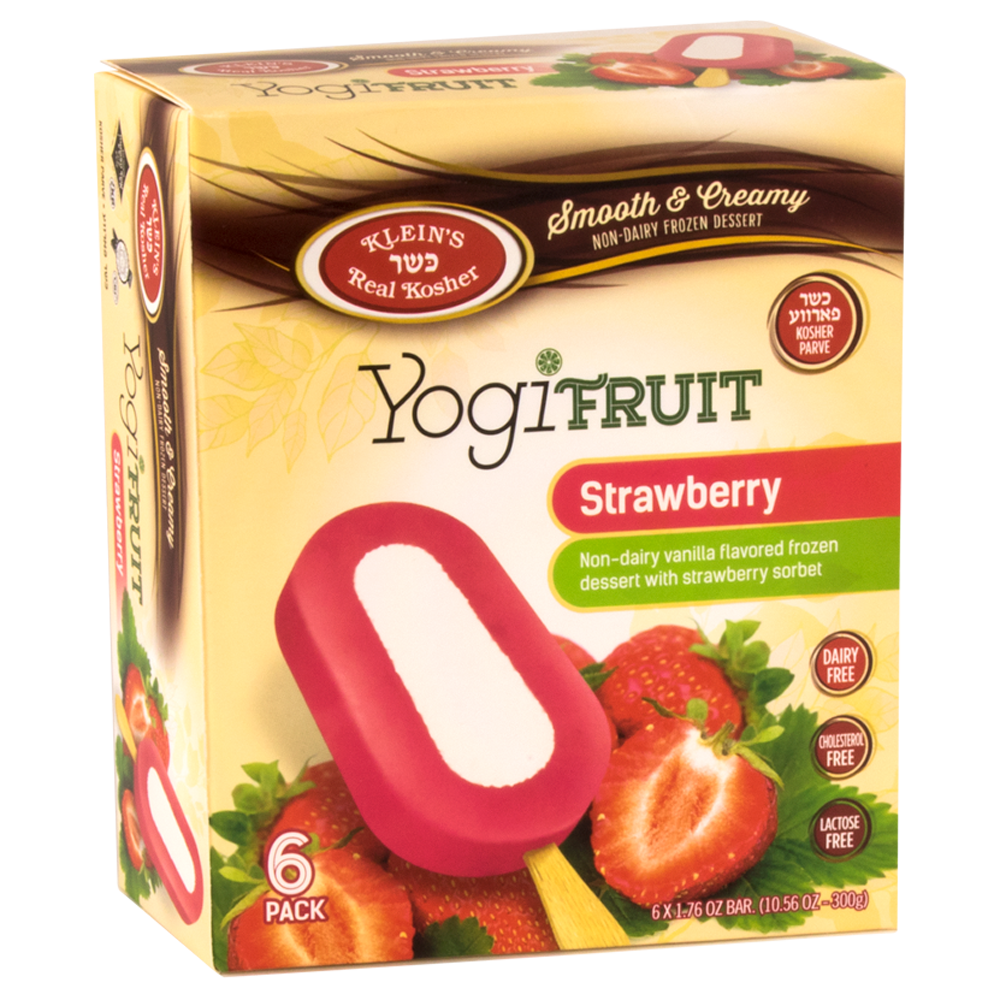 Klein's Ice Cream, Yogifruit Strawberry Ice Cream 6 x 1.76 Oz