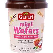 Gefen Mini Wafers In A Cup Vanilla Coconut 3.5 oz