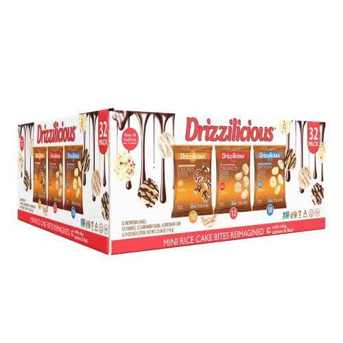 Drizzilicious Mini Rice Cake Bites Variety Pack, 32-count