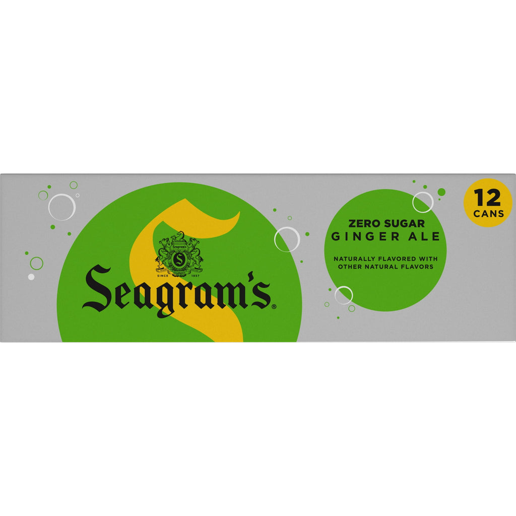 CASE Can, Seagram’s, Zero Sugar Ginger Ale 12 Oz 12pk