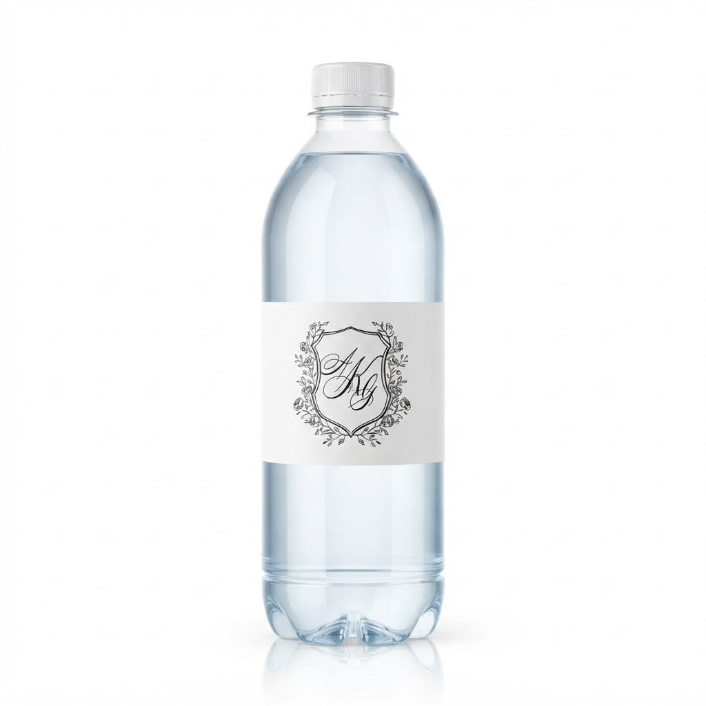 Custom logo 20 oz water bottle with 2-inch label