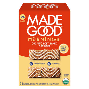 Made Good Mornings Organic Soft Baked Oat Bars Variety Pack, 24 ct