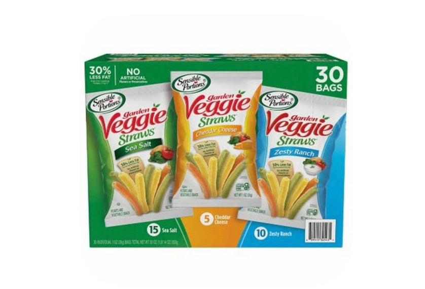 Sensible Portions Variety Pack Garden Veggie Straw 30 Pk