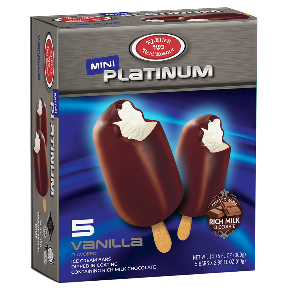 Klein's Ice Cream, Mini Platinum Vanilla Ice Cream 5 Bars X 2.95 Oz