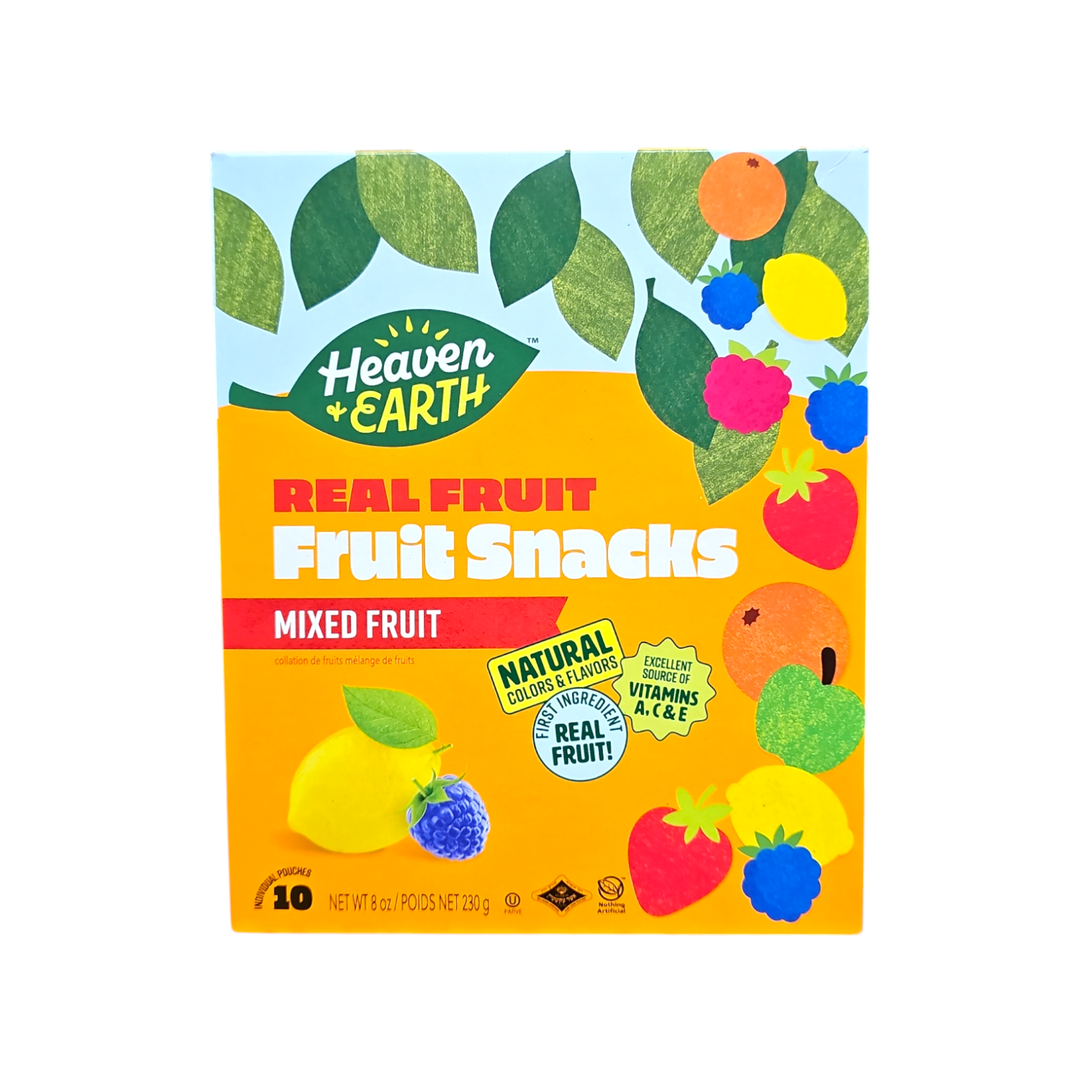 H&E, Fruit Snacks Mixed Fruit 10 Pouches