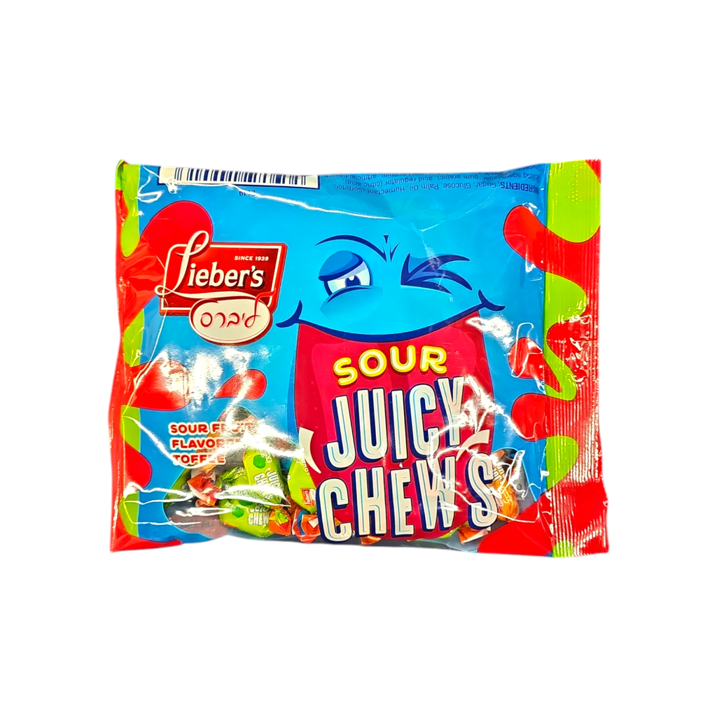 Lieber's, Sour Juicy Chews Fruit Flavored Toffee 12 Oz