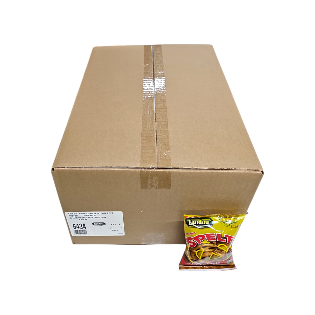 CASE Landau, Spelt Pretzels Salted 1 Oz 64pk