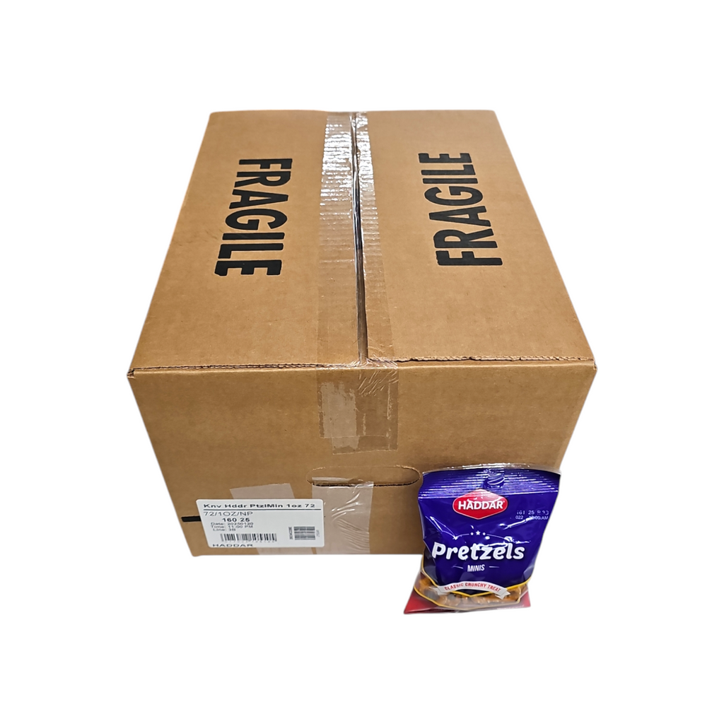 CASE Haddar, Pretzels Minis Classic Crunchy Treat 1 Oz 72 pk
