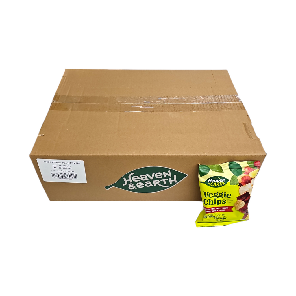 CASE H&E, Veggie Chips 1 Oz 36pk
