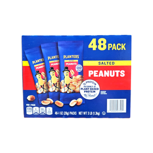 Planters, Salted Peanuts, Single-Serve Packs, 48 Pack