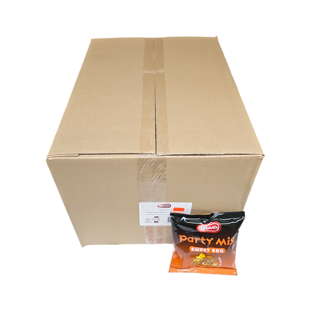 CASE Shwartz, Party Mix Sweet BBQ 1 Oz 60 pk