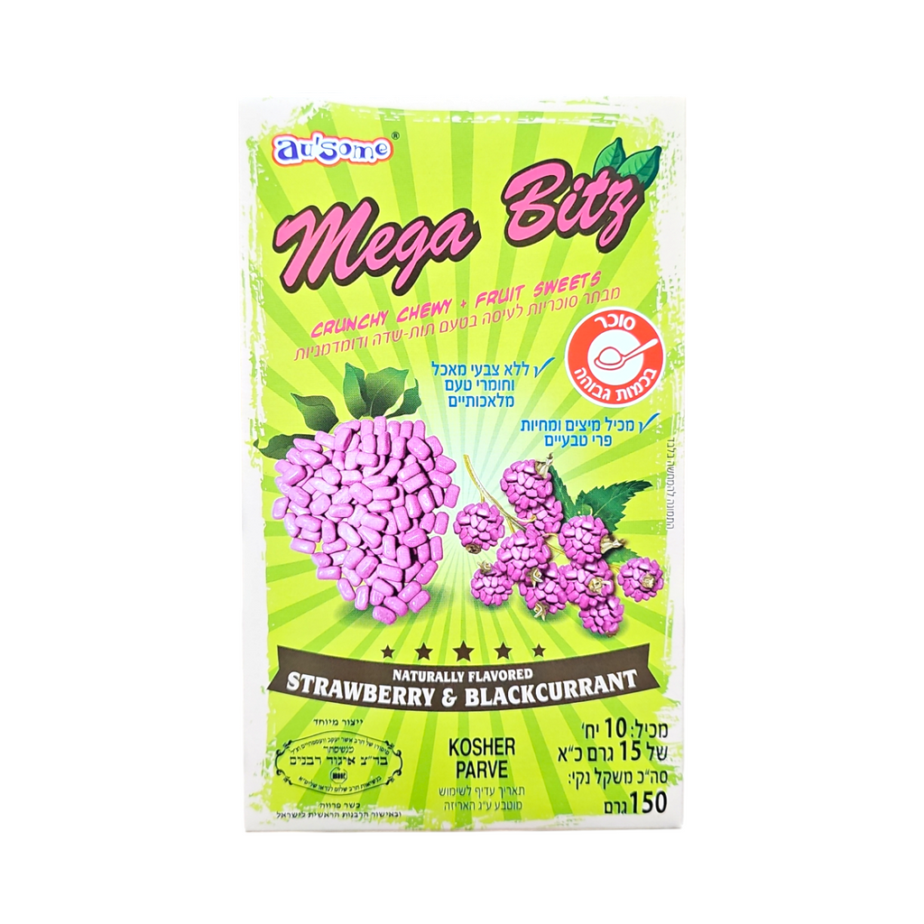 Au'some, Mega Bitz Fruit Sweets Strawberry & Blackcurrant 10 Pouches