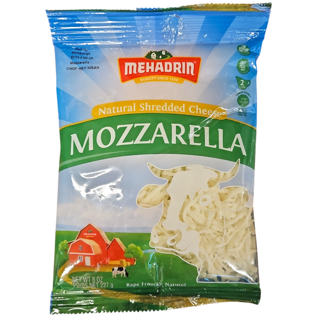 Mehadrin, Shredded Mozarrella Cheese 8 Oz