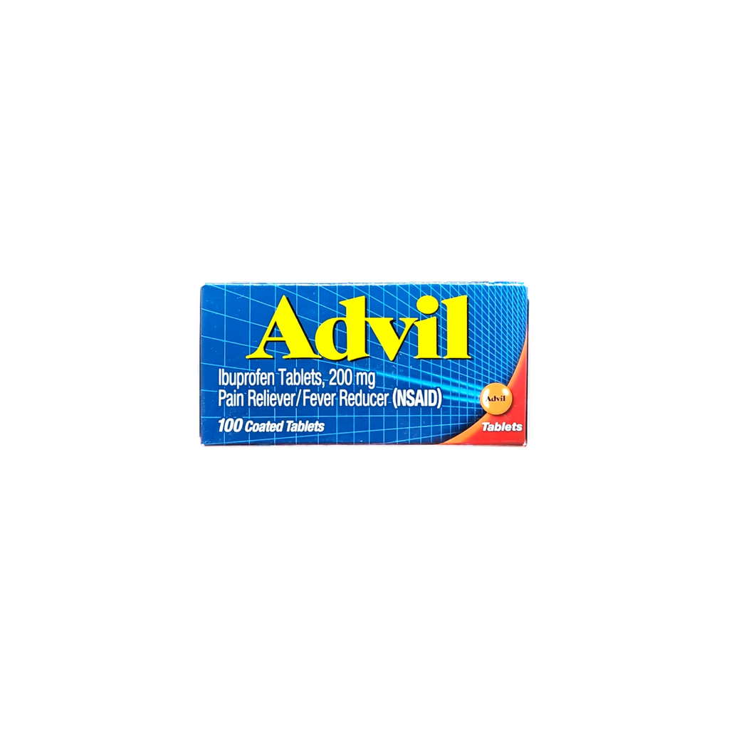 Advil, Ibuprofen 200mg Tablets for Pain & Fever Relief, 100 Coated Caplets