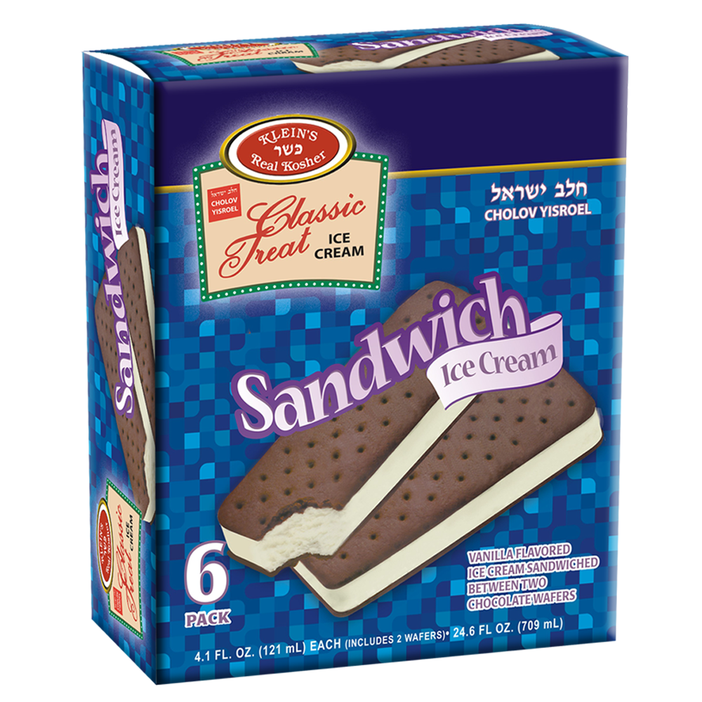 Klein's Ice Cream, Sandwich 6 x 4.1 Oz