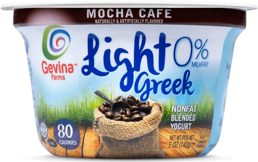 Gevina Greek Light 0% NF NS Blended Yogurt Mocha Cafe