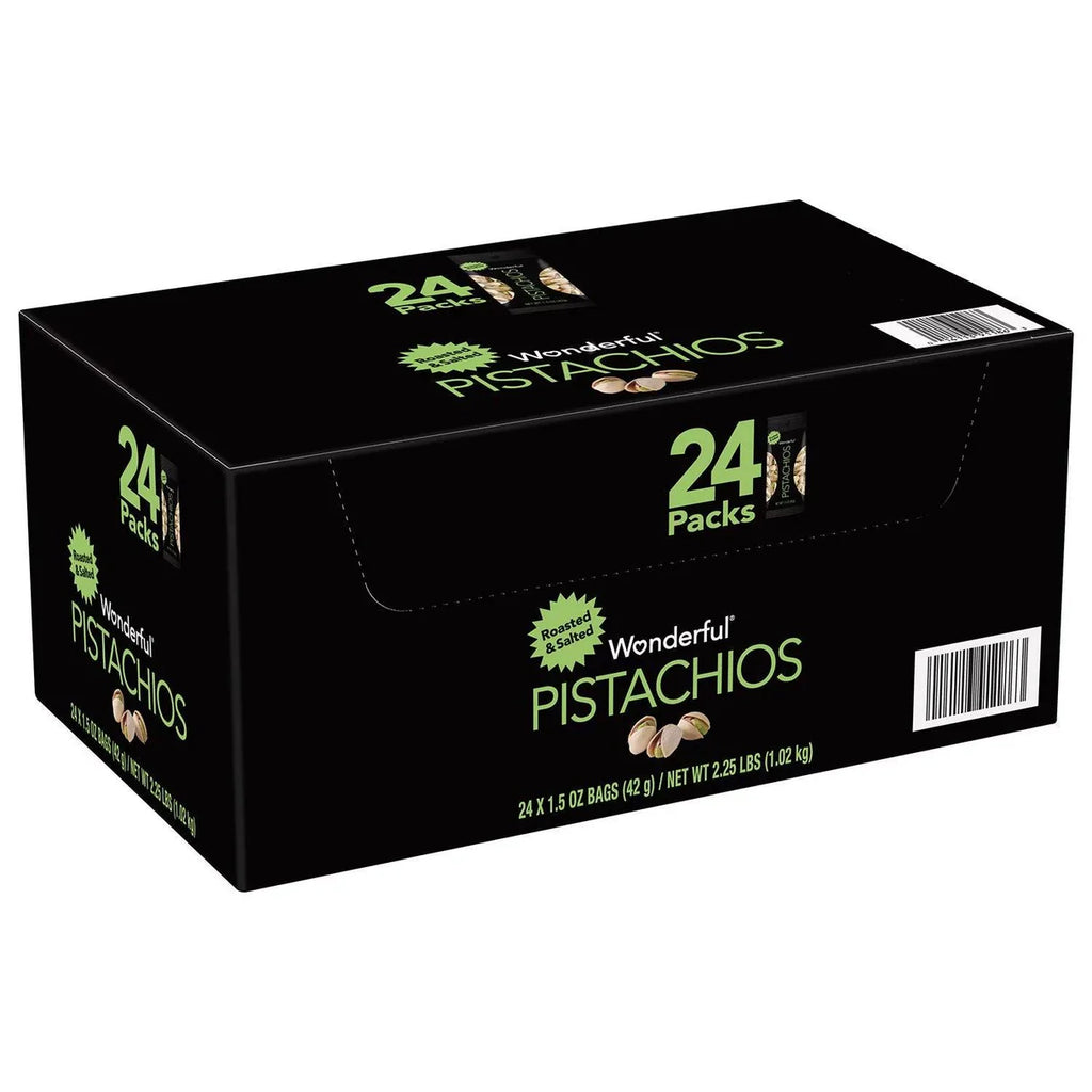 Wonderful Roasted & Salted Pistachios 24 Bags