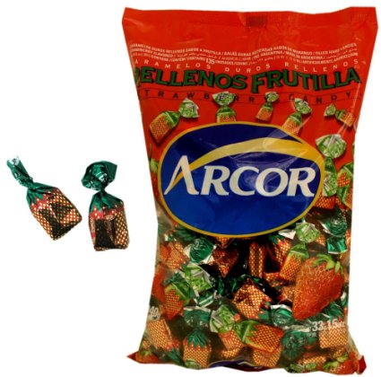 Arcor ,Juice Filled Hard Strawberry Candy (470g)