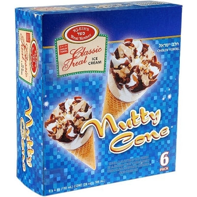 Klein's Ice Cream, Nutty Cone Ice Cream 6 x 4 Oz