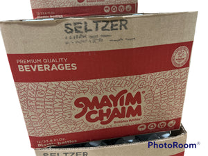 Mayim Chaim, Seltzer Soda 1 Liter (12 Bottles)
