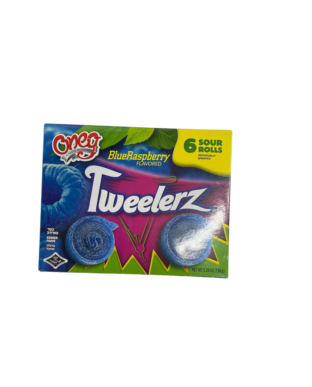 Oneg Tweelerz Sour Rolls Blue Raspberry 5.29oz