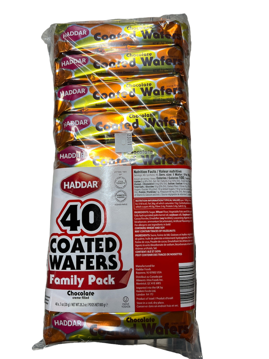 Haddar Wafers Chocolate Coated 40pk