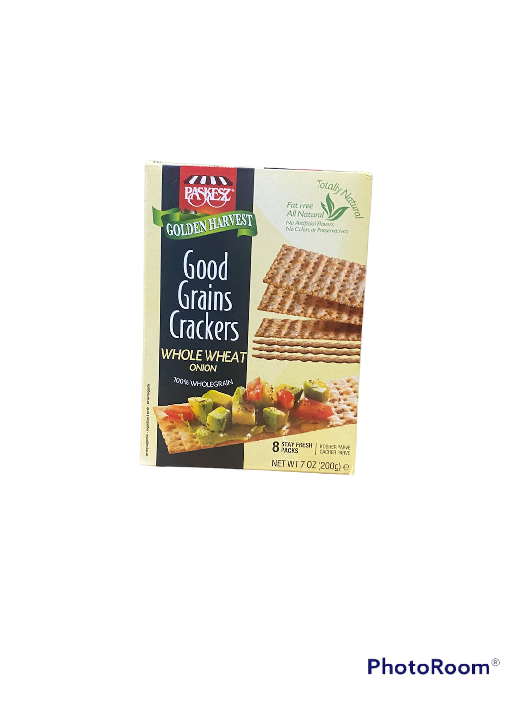 Paskesz, Good Grains Crackers Whole Wheat Onion 7 Oz