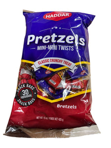 Haddar Pretzels Mini Multi-Pack 30/0.5oz