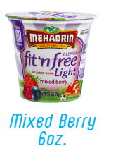 Mehadrin Yogurt FNF MixBery Fat/Sugar Free 6oz