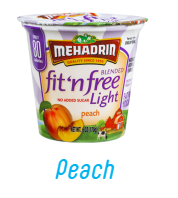Mehadrin, Fit 'n Free Light Peach Yogurt 6 Oz